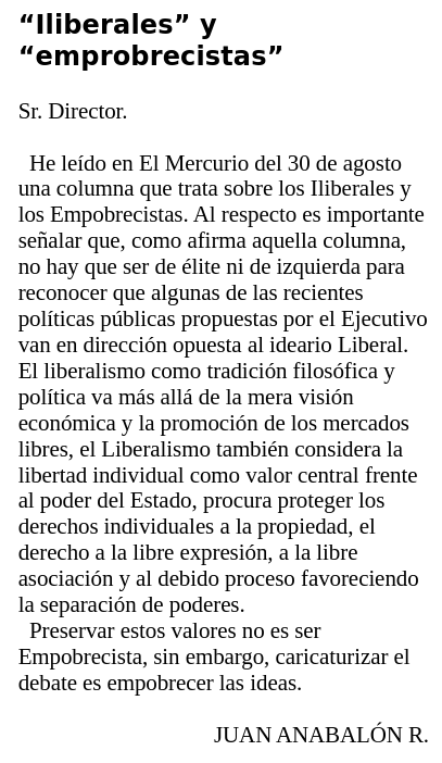 El Mercurio - no           publicada
